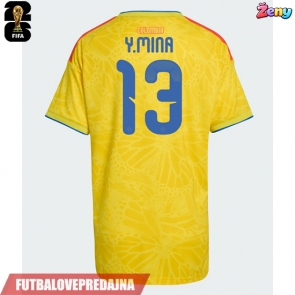 Lacne Ženy Futbalové dres Kolumbia Yerry Mina #13 MS 2026 Krátky Rukáv - Domáci
